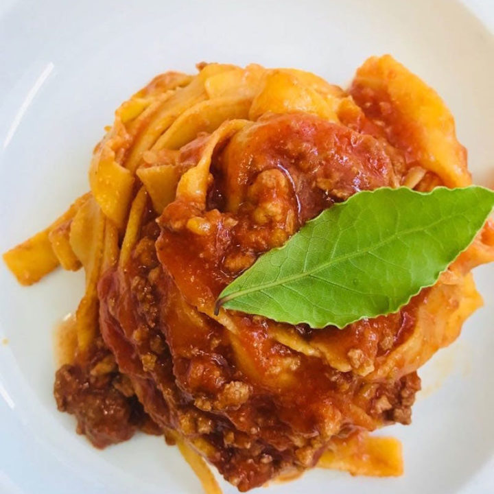 Tagliatelle con ragu di selvaggina